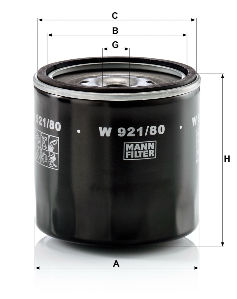 Mann-Filter W 921/80 Oil Filter