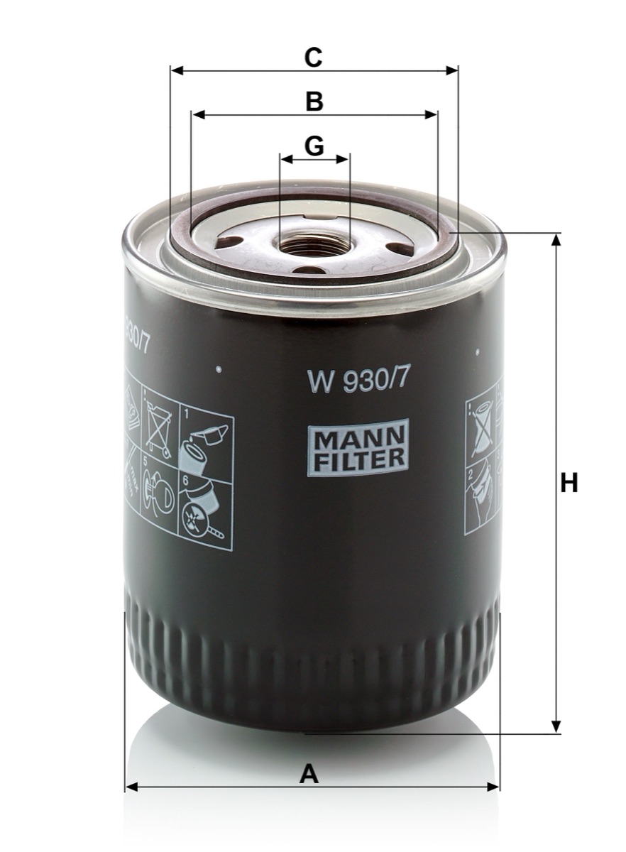 Mann-Filter W 930/7 Oil Filter
