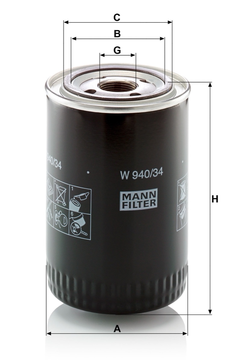Mann-Filter W 940/34 Oil Filter