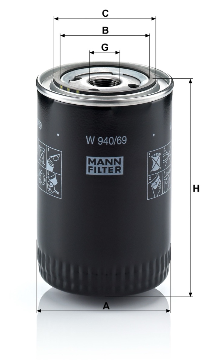 Mann-Filter W 940/69 Oil Filter