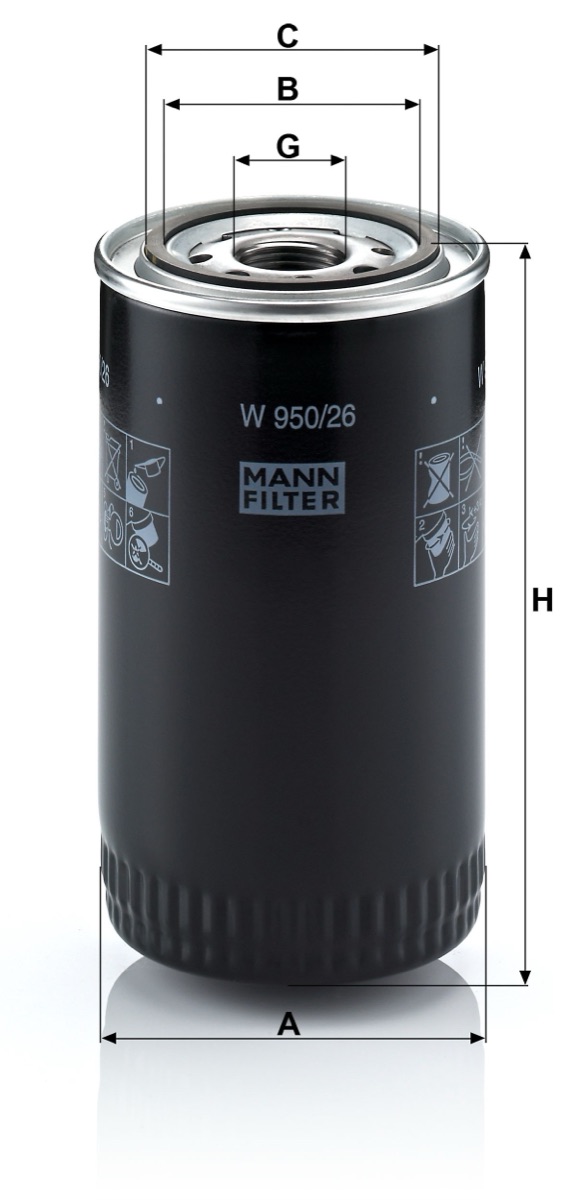 Mann-Filter W 950/26 Oil Filter