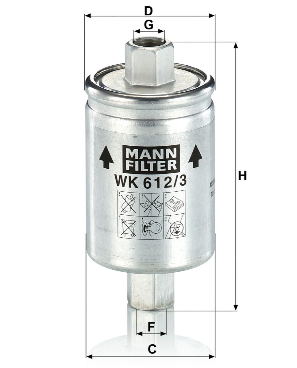 Mann-Filter WK 612/3 Fuel Filter