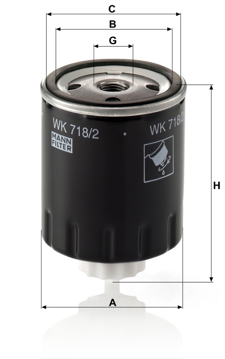 Mann-Filter WK 718/2 Fuel Filter