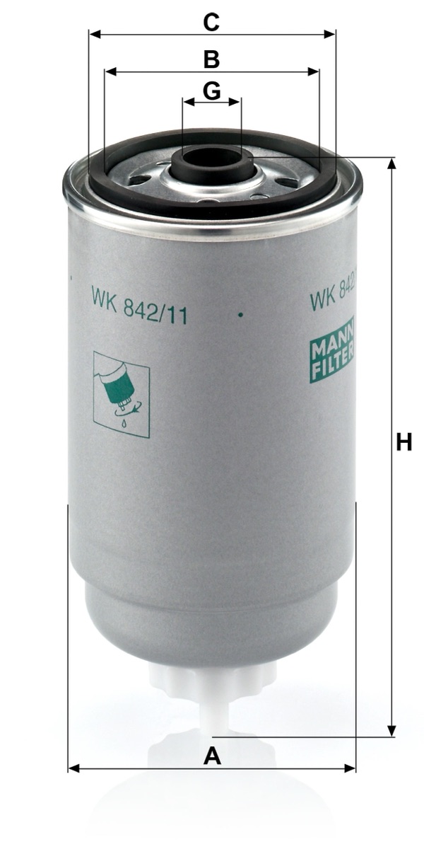 Mann-Filter WK 842/11 Fuel Filter
