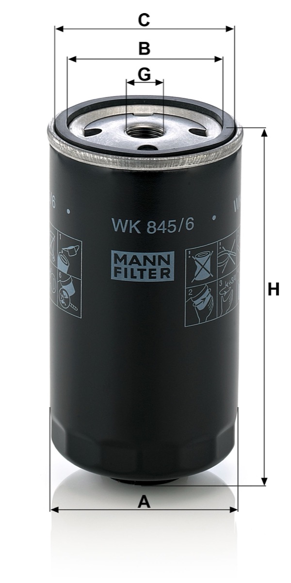 Mann-Filter WK 845/6 Fuel Filter