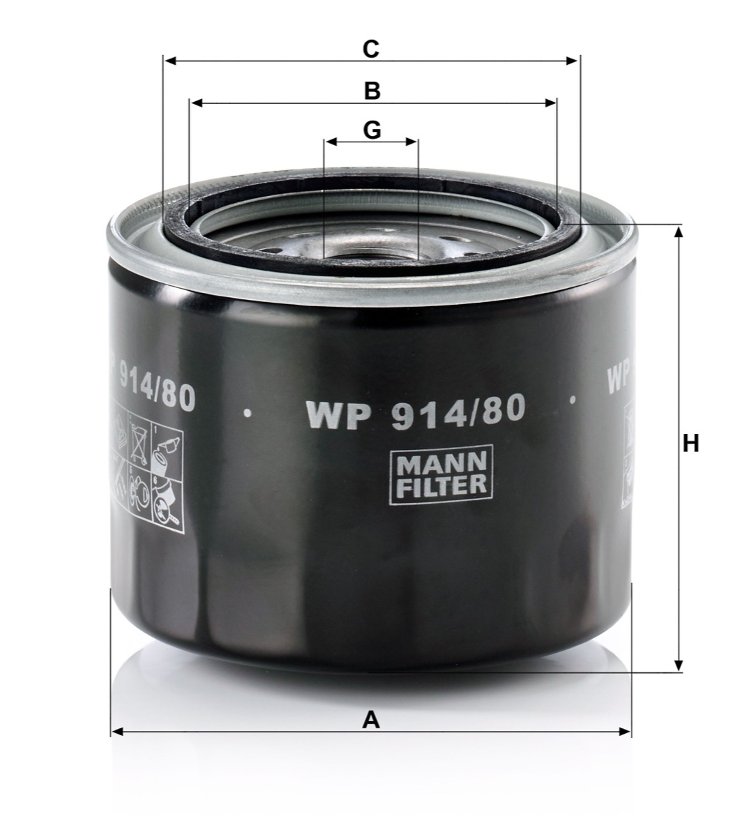 Mann-Filter WP 914/80 Oil Filter