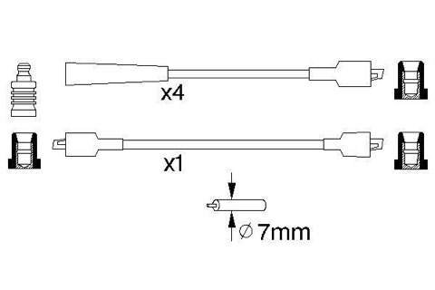 Bosch 0 986 356 785 Ignition Lead Set, photo 3