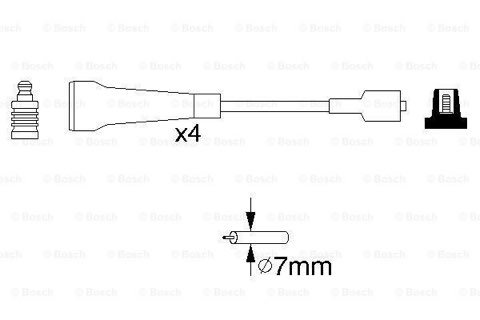 Bosch 0 986 356 967 Ignition Lead Set, photo 3