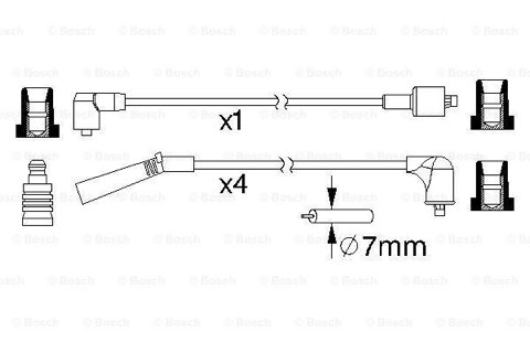 Bosch 0 986 357 185 Ignition Lead Set, photo 3