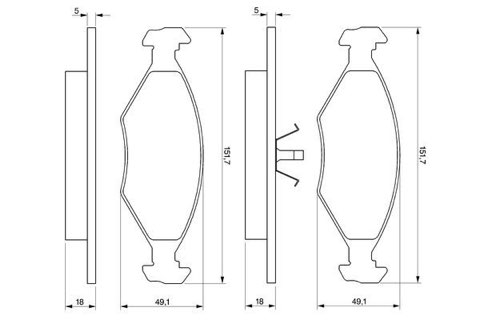 Bosch 0 986 424 514 Brake Pad Set, photo 3