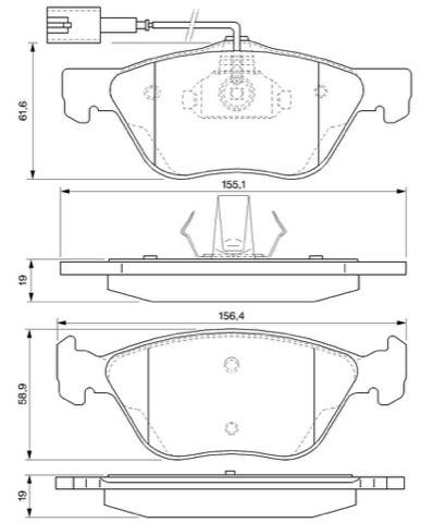 Bosch 0 986 424 576 Brake Pad Set, photo 3