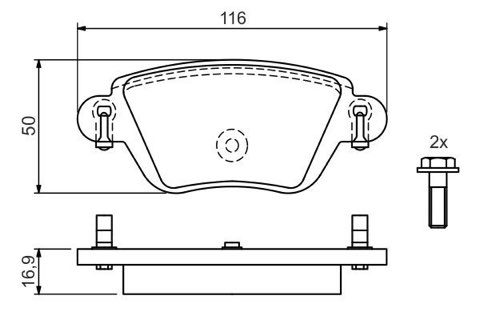 Bosch 0 986 424 671 Brake Pad Set, photo 3