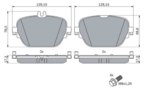 Bosch 0 986 424 858 Brake Pad Set, photo 3