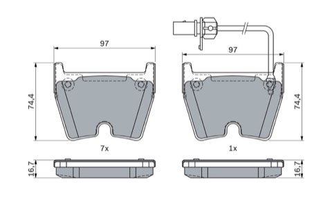 Bosch 0 986 424 949 Brake Pad Set, photo 3