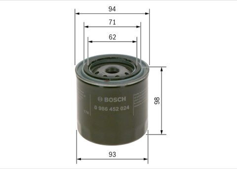 Bosch 0 986 452 024 Oil Filter, photo 2