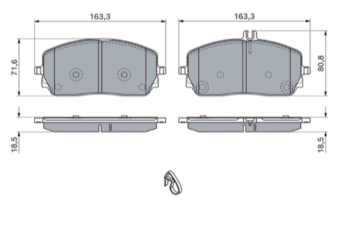 Bosch 0 986 460 035 Brake Pad Set, photo 2