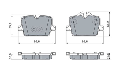 Bosch 0 986 460 056 Brake Pad Set, photo 3