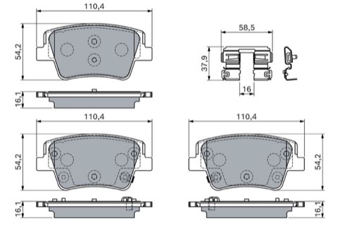 Bosch 0 986 460 151 Brake Pad Set, photo 3