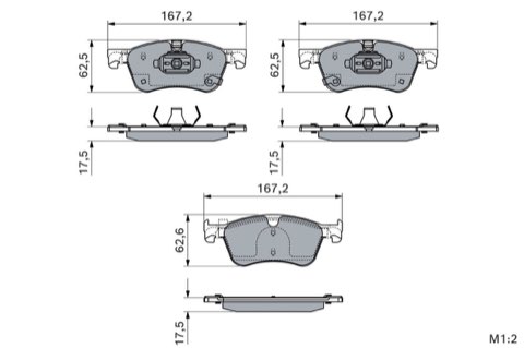 Bosch 0 986 460 222 Brake Pad Set