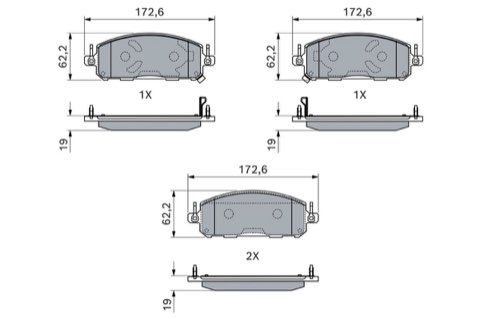 Bosch 0 986 460 223 Brake Pad Set