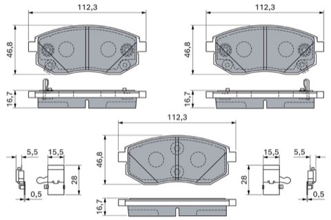 Bosch 0 986 460 227 Brake Pad Set