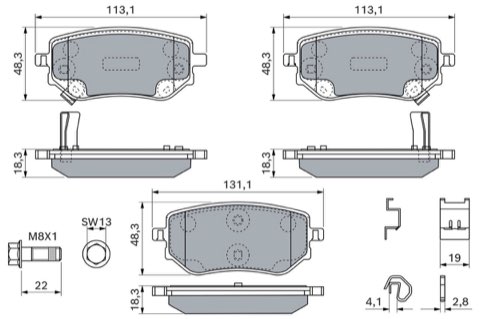 Bosch 0 986 460 242 Brake Pad Set