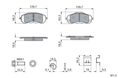 Bosch 0 986 460 253 Brake Pad Set