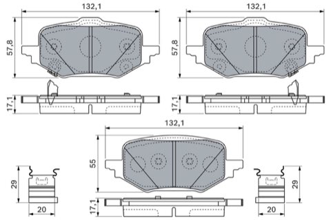 Bosch 0 986 460 258 Brake Pad Set
