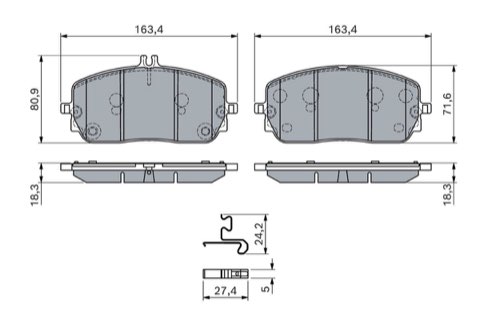 Bosch 0 986 460 282 Brake Pad Set, photo 2