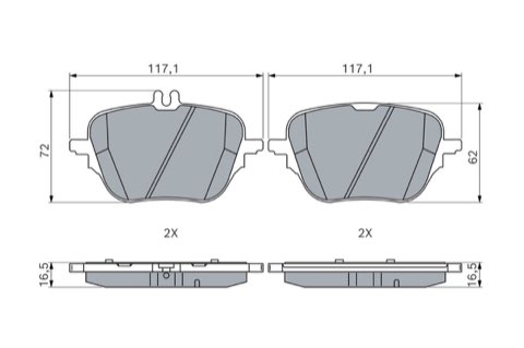 Bosch 0 986 460 293 Brake Pad Set