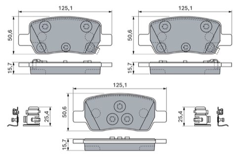 Bosch 0 986 460 297 Brake Pad Set