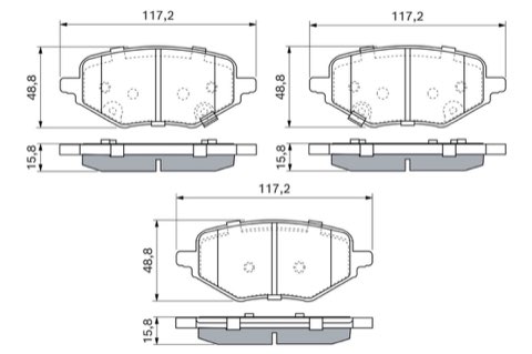Bosch 0 986 460 326 Brake Pad Set