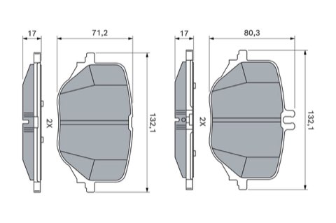 Bosch 0 986 460 464 Brake Pad Set