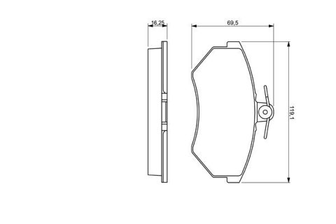 Bosch 0 986 460 943 Brake Pad Set, photo 3