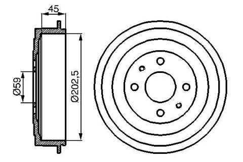 Bosch 0 986 477 109 Brake Drum, photo 3