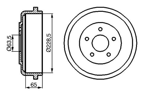 Bosch 0 986 477 129 Brake Drum, photo 3