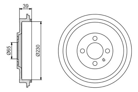 Bosch 0 986 477 194 Brake Drum