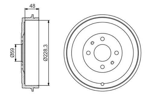 Bosch 0 986 477 212 Brake Drum, photo 2