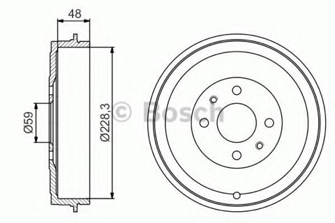 Bosch 0 986 477 212 Brake Drum, photo 3