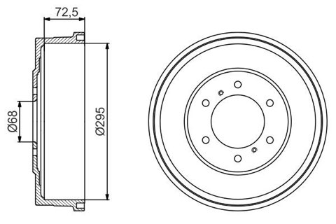 Bosch 0 986 477 215 Brake Drum