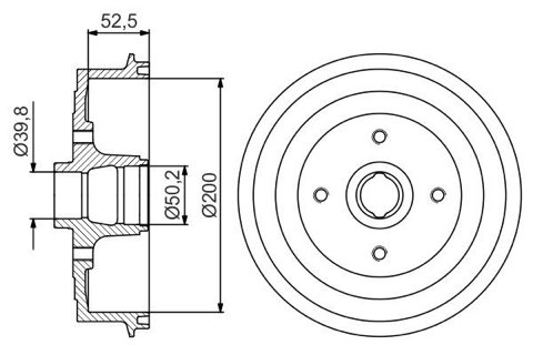 Bosch 0 986 477 217 Brake Drum, photo 3