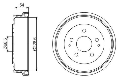 Bosch 0 986 477 230 Brake Drum