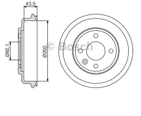 Bosch 0 986 477 313 Brake Drum, photo 2
