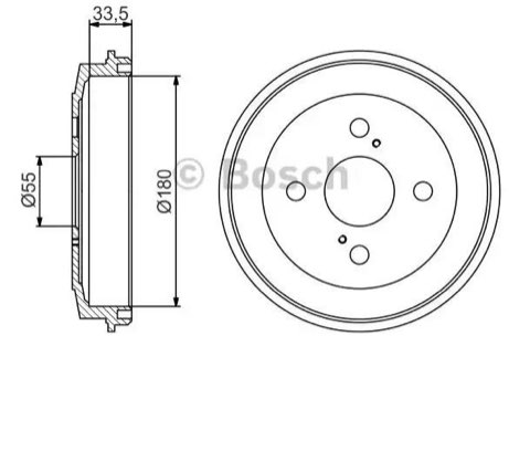 Bosch 0 986 477 315 Brake Drum, photo 2