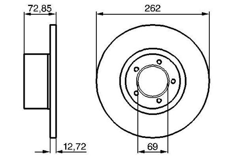 Bosch 0 986 478 077 Brake Disc