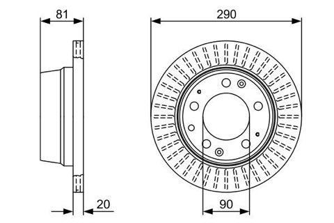 Bosch 0 986 478 098 Brake Disc, photo 3
