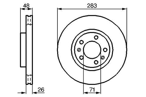 Bosch 0 986 478 125 Brake Disc, photo 3