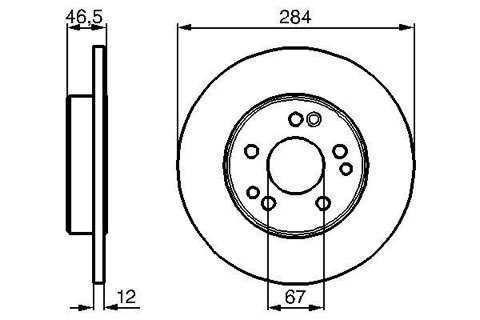 Bosch 0 986 478 187 Brake Disc, photo 3