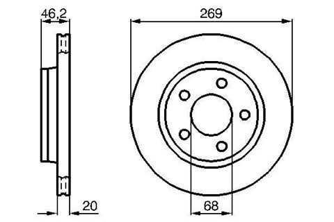 Bosch 0 986 478 316 Brake Disc, photo 3