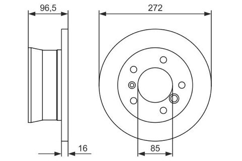 Bosch 0 986 478 433 Brake Disc, photo 3